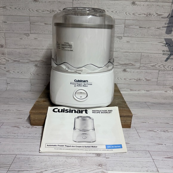 Cuisinart Other - Cuisinart ICE-20 White Automatic Frozen Yogurt Ice Cream and Sorbet Maker 1.5 Qt